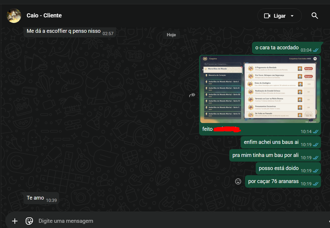 Relato de cliente 5